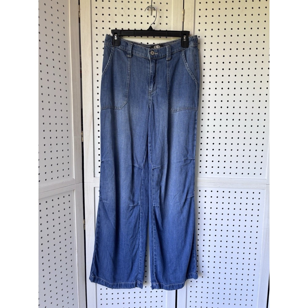 Rewash Lyocell Viscose Utility Denim Jeans Chambray Wide Leg Women's 1 / 25